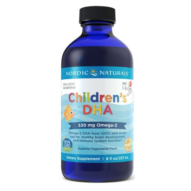 Nordic Naturals Children's DHA, jahoda, Omega 3 pro děti 530 mg, 237 ml