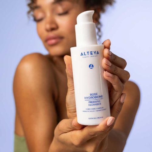 Probiotické čistící mléko Rose Hydrobiome Alteya Organics 120ml