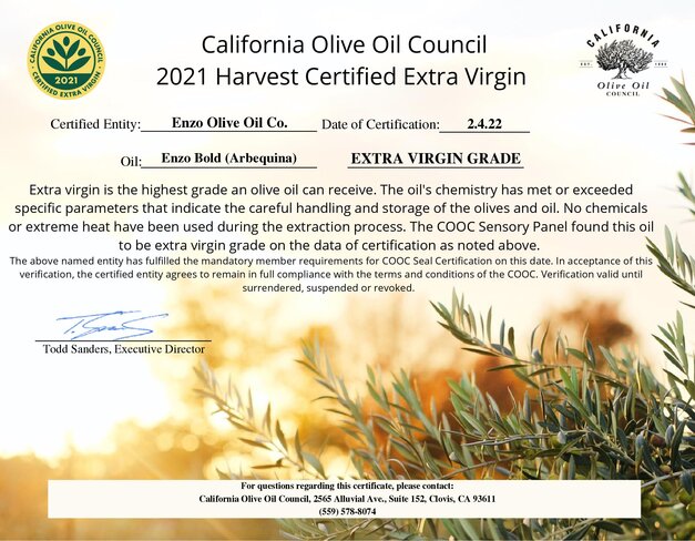 Enzo, California Extra Virgin Olive Oil, extra panenský olivový olej 3L
