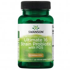 Swanson Ultimate 16 probiotických kmenů v komplexu s prebiotiky FOS, 60 kapslí