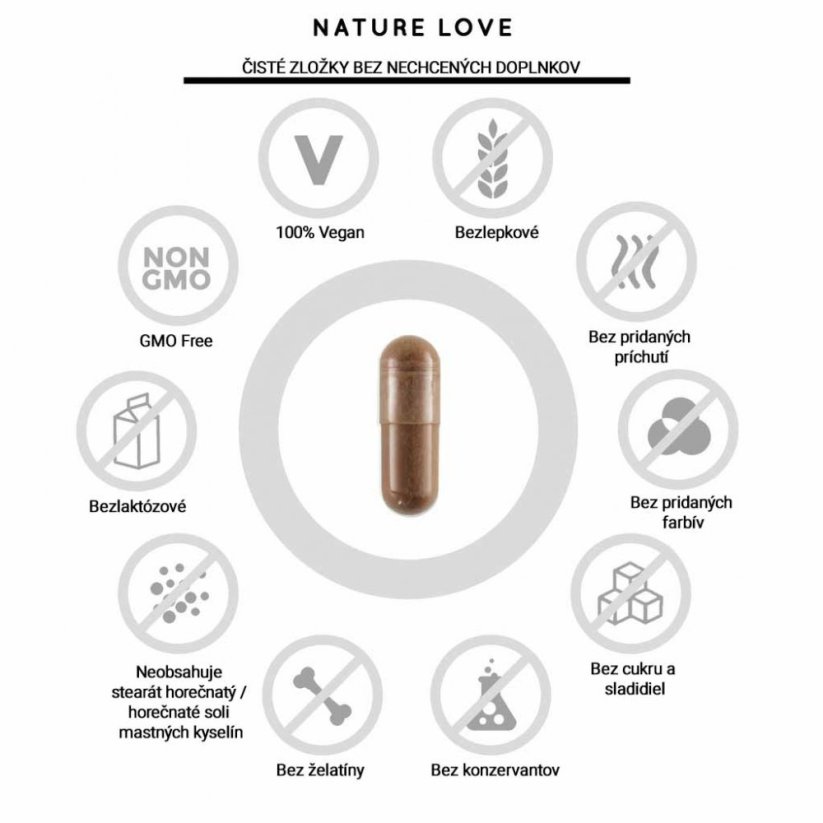 Nature Love OPC extrakt z hroznových jader + Vitamin C 90 kapslí
