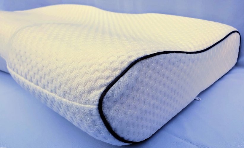 Dream-Cloud Premium anatomický vankúš z BIO pamäťovej peny proti spánkovému apnoe a chrápaniu lemovanie