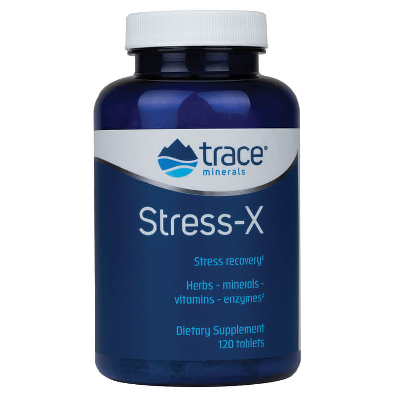 Trace Minerals Stress X (bylinky/vitamíny/minerály/enzymy), 120 tablet