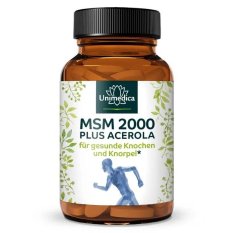 Unimedica MSM 2000 mg + vitamin C iz acerole 365 tableta Unimedica MSM 2000 mg + vitamin C iz acerole 365 tableta
