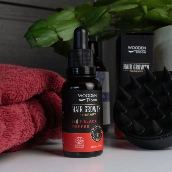 Sérum na růst vlasů s černým kořením Wooden Spoon 30 ml