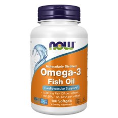 NOW Foods Omega 3 rybí olej, 100 softgelových kapslí