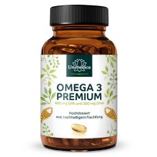 Unimedica Premium Omega-3 Rybí olej, 750 mg, 120 softgel kapslí Unimedica Premium Omega-3 Rybí olej, 750 mg, 120 softgel kapslí