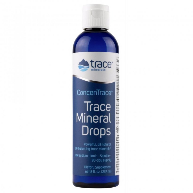 Trace Minerals ConcenTrace® tekuté iontové minerály, 237ml