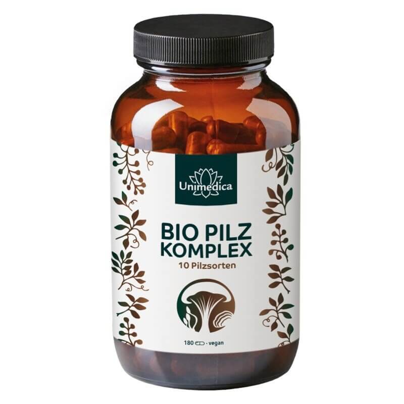 Unimedica Bio Reishi + Hericium + Čaga + Cordyceps, komplex 10 húb 180 kapsúl