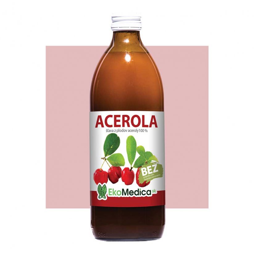 EkoMedica Acerola prírodná šťava, 500 ml