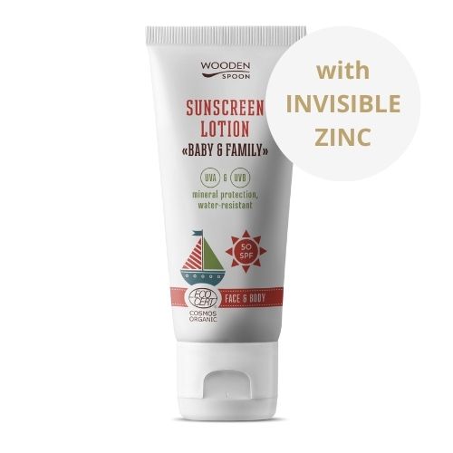Losion za tijelo za sunčanje u tubi Baby & Family SPF 50 Wooden Spoon 100 ml