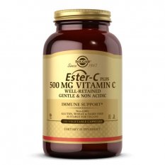 Ester-C® Plus od společnosti Solar®. Tento vitamín C je pH neutrální a šetrný k žaludku s přidanými metabolity, které zvyšují jeho účinnost.