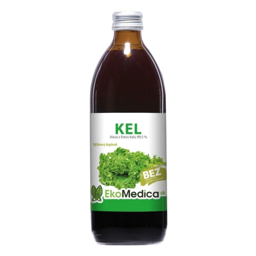 EkoMedica šťava z listov Kelu 99,5%, 500 ml
