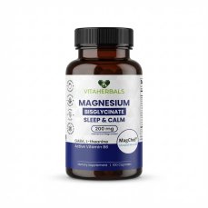 Vitaherbals Magnesium Bisglycinate Sleep & Calm MagChel® (Hořčík, GABA, L-theanin, B6 P5P), 100 kapslí