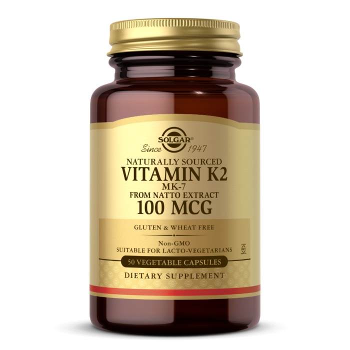 Solgar prírodný Vitamín K2 (MK-7), 100 mcg, 50 kapsúl