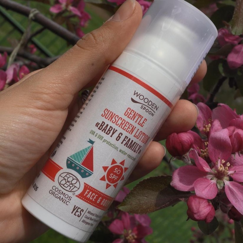 Losion za sunčanje za tijelo Baby & Family SPF 50 Wooden Spoon 50ml