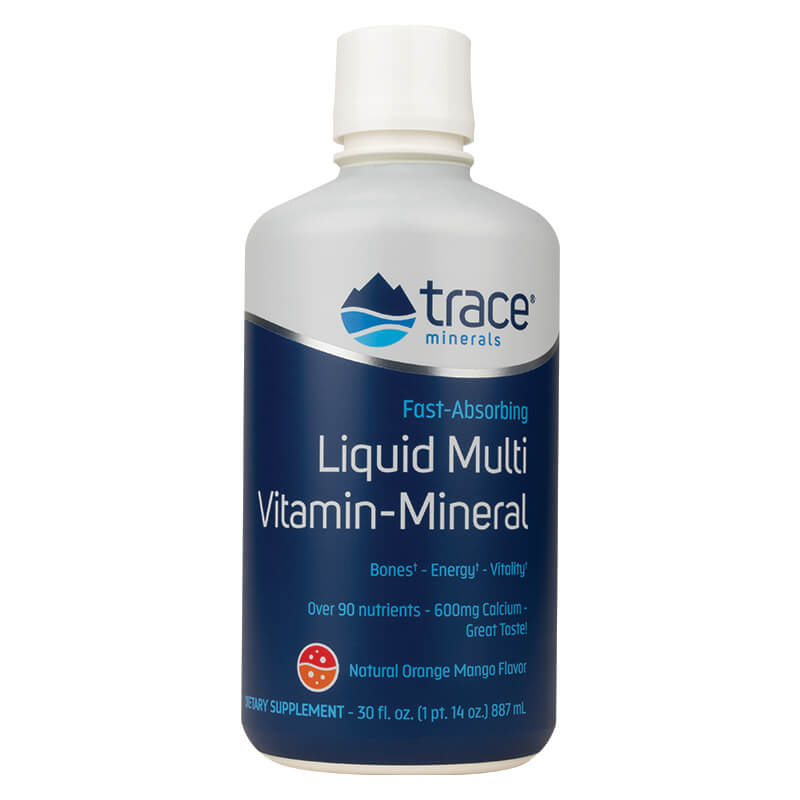 Trace Minerals Liquid Multi Vitamín-Minerál Orange-Mango, 887ml