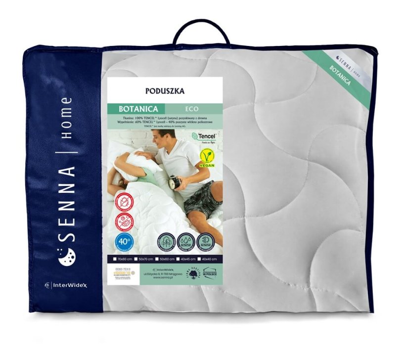 Inter-Widex Botanica TENCEL luxusní prošívaný polštář 70x80 obal
