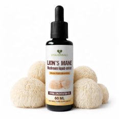 Vitaherbals Lion’s Mane (korálovec ježatý, Hericium erinaceus) tekutý extrakt 40:1, 60 ml