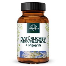 Unimedica 98% Trans-Resveratrol ekstrakt + Piperin, 60 kapsula