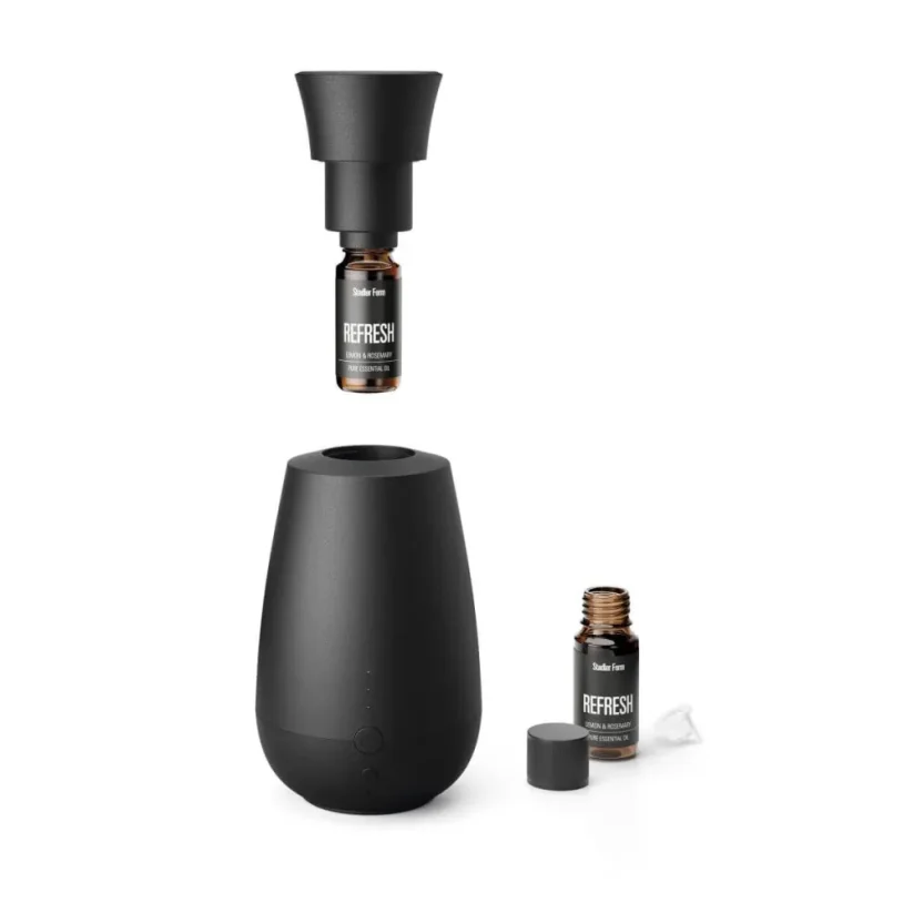 Aróma difuzér Stadler Form Ella s priamym rozprašovaním esenciálnych olejov čierna