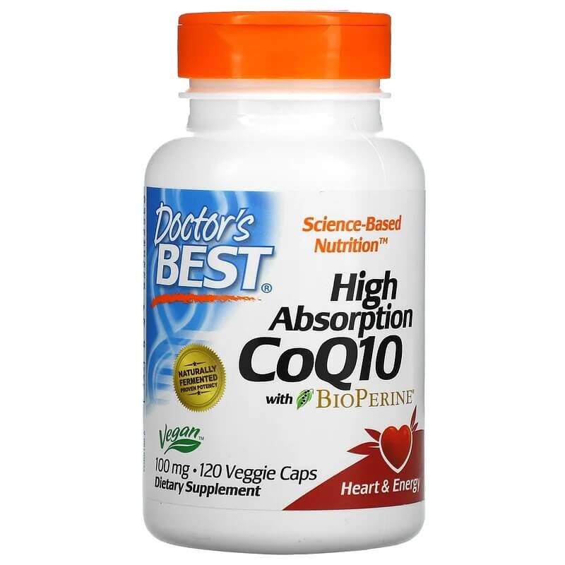 Doctor's Best High Absorbtion CoQ10 (koenzym Q10) s BioPerine, 120 kapslí