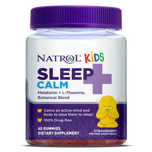 Natrol Kids Melatonin pre deti, spánok + pokoj, jahoda, 60 gumíkov