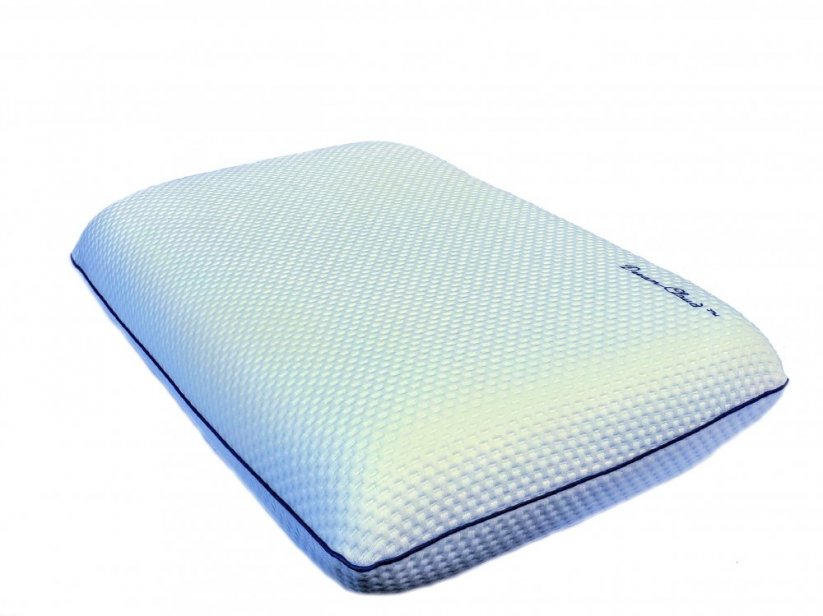 Dream-Cloud Premium ortopedický polštář s chladícím gelem a ventilovanou BIO paměťovou pěnou 58x35x11cm zboku