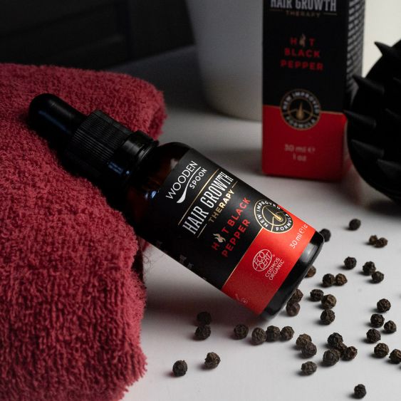 Sérum na růst vlasů s černým kořením Wooden Spoon 30 ml