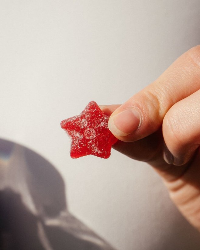 Eddies melatonin pre dospelých aj deti, čučoriedka, 60 gumíkov