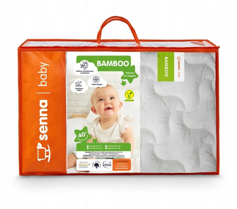 Senna Baby dětská přikrývka a polštář BAMBOO 100x135 obal