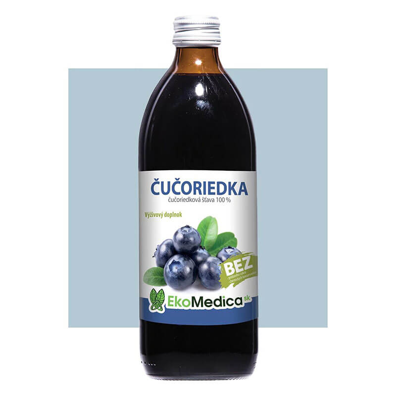 EkoMedica 100% sok šumska borovnica, 500 ml
