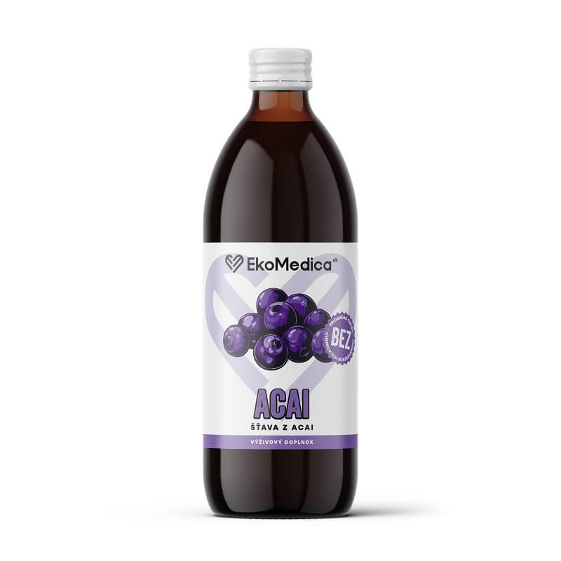 EkoMedica Acai 100% přírodní šťáva 500 ml