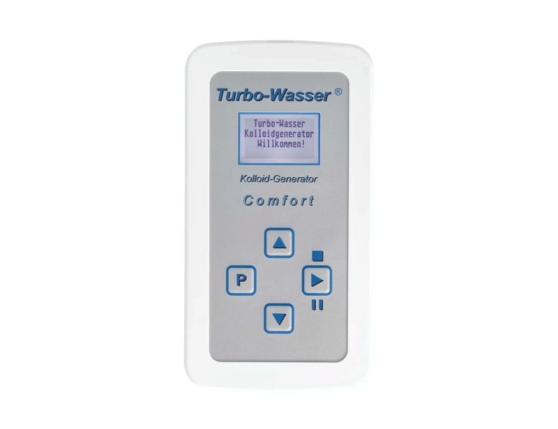 Turbo-Wasser® Comfort generátor koloidného striebra display