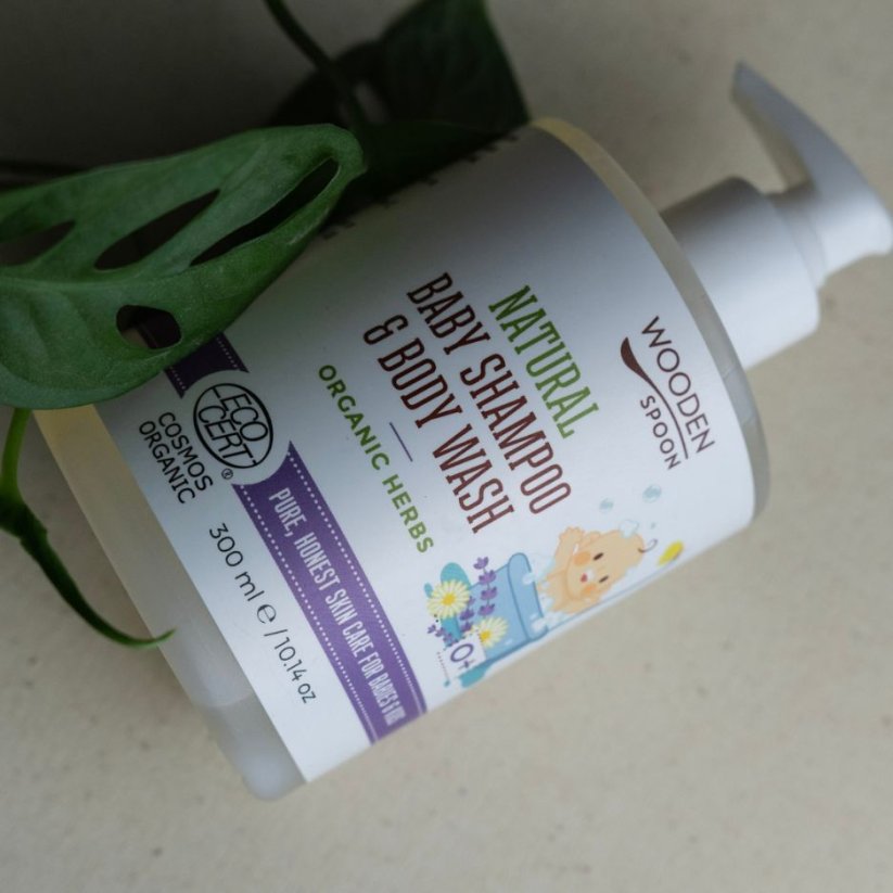 Dětský sprchový gel a šampon na vlasy 2v1 s bylinkami Wooden Spoon 300ml