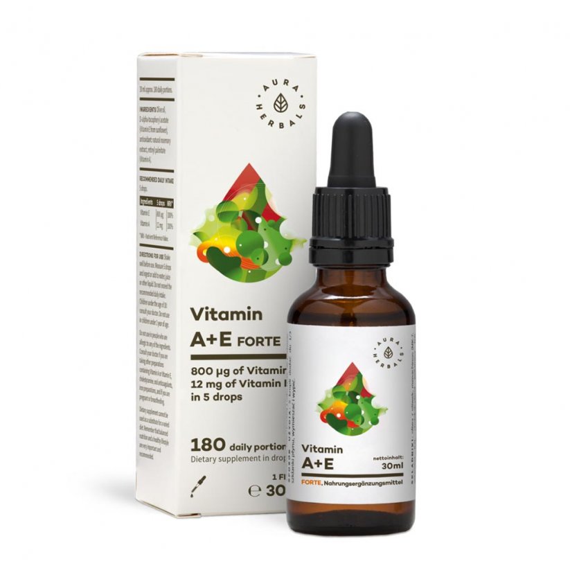 Aura Herbals Vitamín A + E FORTE kvapky 30ml