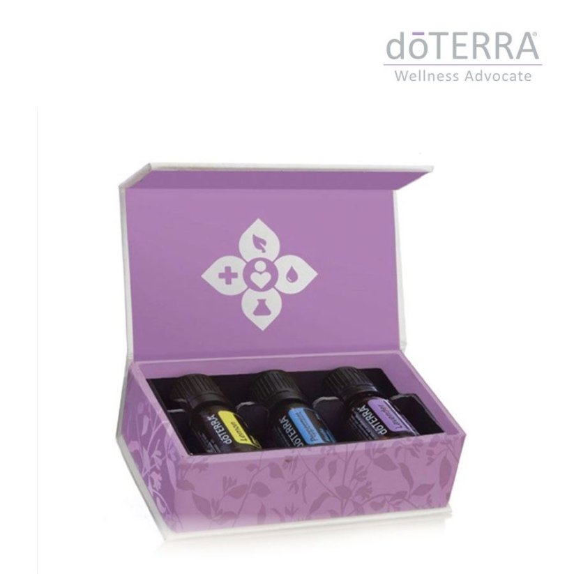 Startovací sada olejů doTERRA Starter Trio Kit, 1x máta peprná 5 ml, 1x levandule 5 ml, 1x citron 5 ml