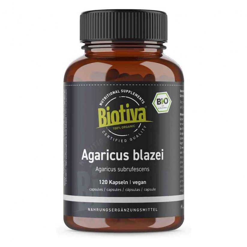 Biotiva Bio Agaricus blazei 120 kapslí