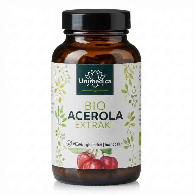 Unimedica Vitamin C iz BIO Acerole ekstrakt 180 kapsula