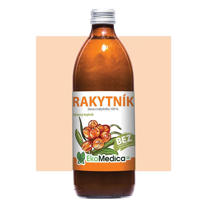 EkoMedica Rakytník 100% prírodná šťava, 500 ml