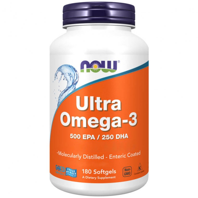 NOW Foods, Ultra Omega 3 rybí olej, 180 kapslí