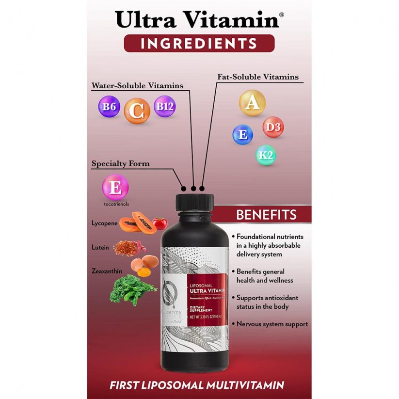 Quicksilver Scientific Liposomal Ultra Vitamin Multivitamín formula 100 ml