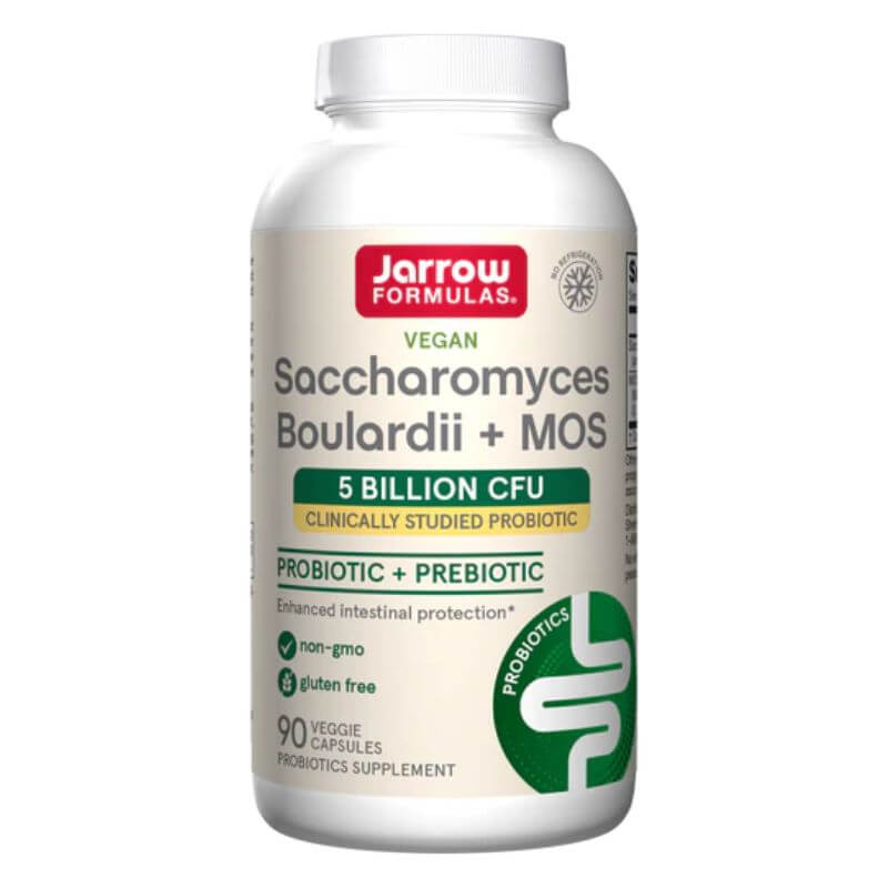 Jarrow Formulas Saccharomyces Boulardii probiotiká + MOS, 5 miliárd CFU, 90 kapsúl