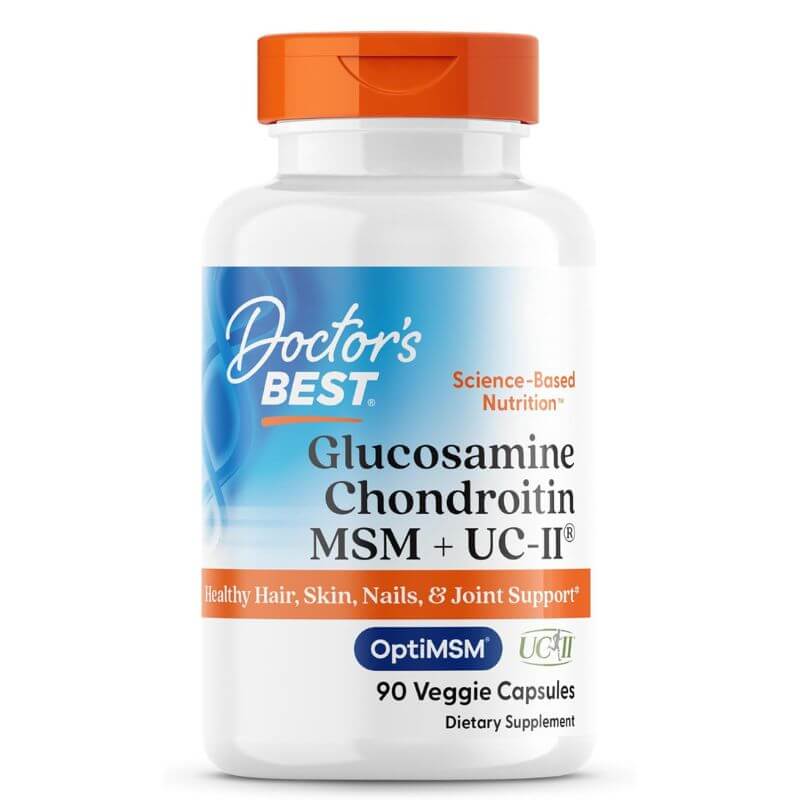 Doctor's Best Glucosamine Chondroitin MSM + UC-II (glukozamin + kondroitin + MSM + kolagen II), 90 kapsula