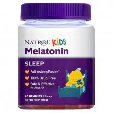 Natrol Kids Melatonin pre deti od 4 rokov, lesné ovocie, 60 gumíkov