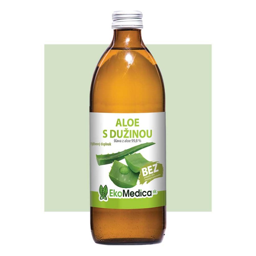 EkoMedica Aloe s dužinou 99.8% prírodná šťava, 500 ml
