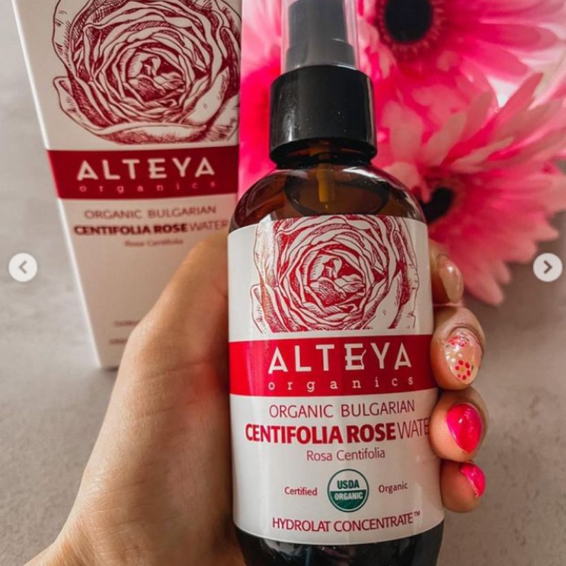 Organska ružina voda od šipka (Rosa Centifolia) Alteya Organics čaša 240 ml