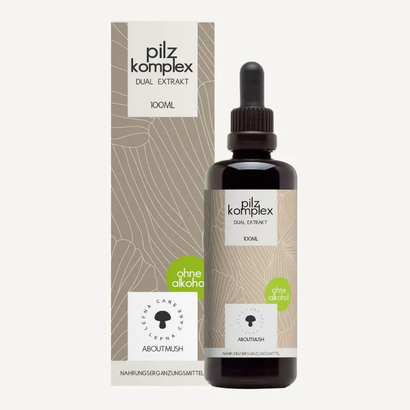 Lefna BIO Chaga + Hericium + Reishi + Cordyceps, ekstrakt bez alkohola, kapi 100 ml