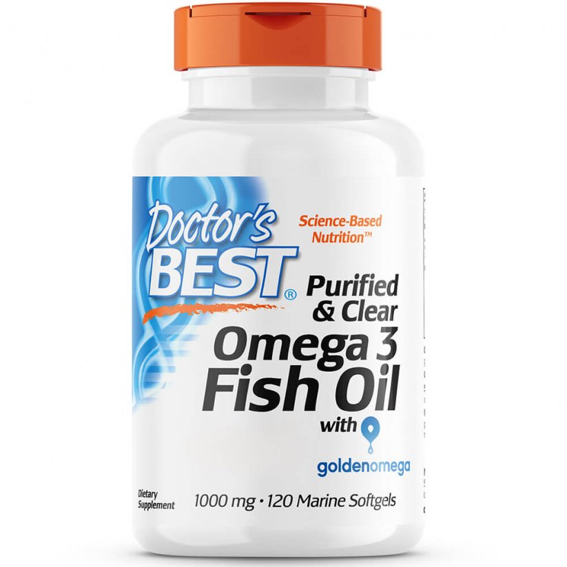Doctor's Best, Omega 3 Rybí olej, 1000 mg, 120 kapsúl