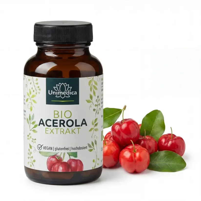 Unimedica Vitamín C extrakt z BIO Aceroly, 180 kapsúl